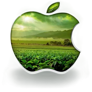 Apple Logo With Nature Background Png Fnr PNG image