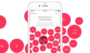 Apple Music Genre Selection Screen PNG