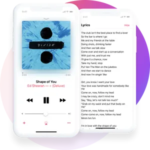 Apple Music Shapeof You Ed Sheeran PNG image