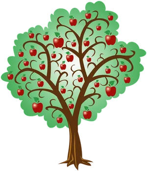 Apple Tree Illustration PNG image
