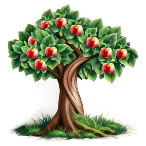 Apple Tree Illustration Png Wbg PNG image