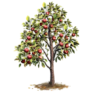 Apple Tree In Autumn Png 06132024 PNG image