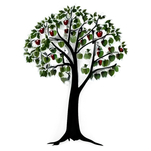 Apple Tree Silhouette Png 06132024 PNG image