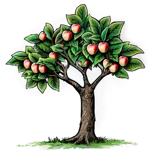 Apple Tree Sketch Png 06132024 PNG image