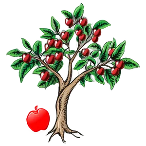 Apple Tree Sketch Png 06132024 PNG image