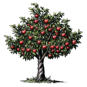 Apple Tree Sketch Png Wus45 PNG image