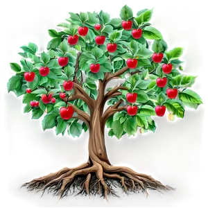 Apple Tree With Roots Png 06132024 PNG image