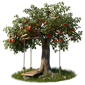 Apple Tree With Swing Png 06132024 PNG image