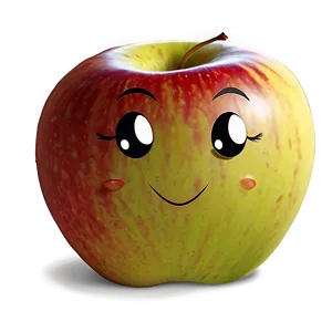 Apple With Face Cartoon Png 50 PNG image