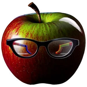 Apple With Glasses PNG Jnv56 PNG