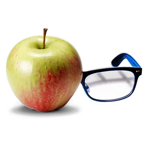 Apple With Glasses PNG Kmy PNG