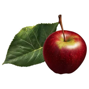 Apple With Leaf Clipart Png 06272024 PNG image