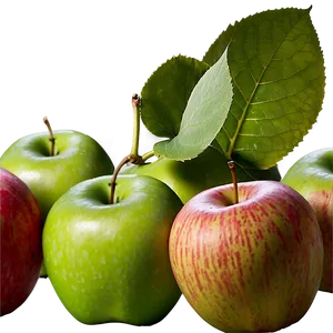 Apple With Leaf PNG Gms