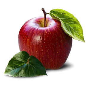 Apple With Leaf Png Iiy94 PNG image