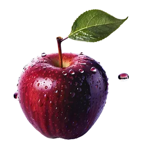 Apple With Water Drops PNG 06262024 PNG