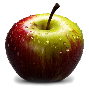 Apple With Water Drops Png 48 PNG image