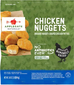 Applegate Naturals Chicken Nuggets Package PNG image