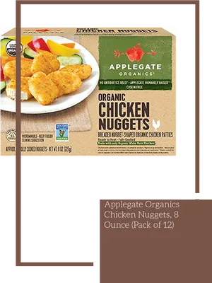 Applegate Organics Chicken Nuggets Box PNG image