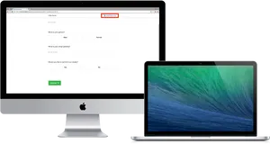 Applei Macand Mac Book Displaying Graphics PNG image