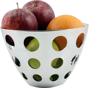 Apples_and_ Orange_in_ White_ Bowl PNG
