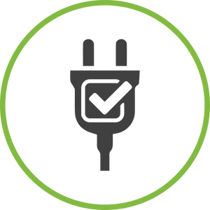 Approved Electrical Plug Icon PNG image