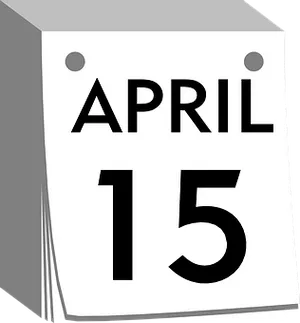 April15 Calendar Page PNG image