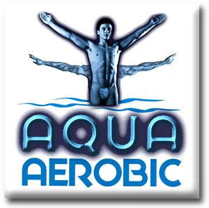 Aqua Aerobic Exercise Promotion PNG image