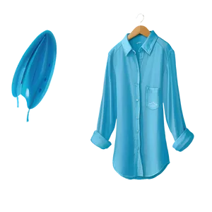 Aqua Blank Shirt PNG Asj26