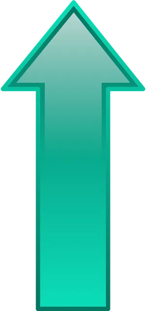 Aqua Green Up Arrow Icon PNG image