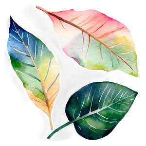 Aquarelle Leaves PNG Vwt42