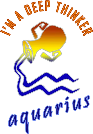 Aquarius Deep Thinker Graphic PNG