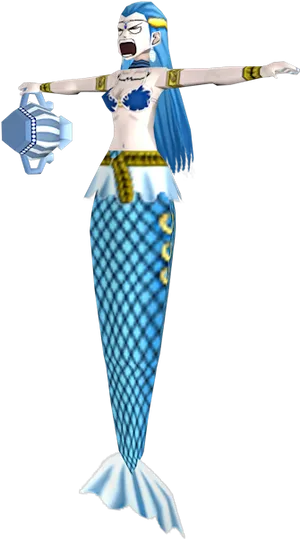 Aquarius Mermaid Character Art PNG