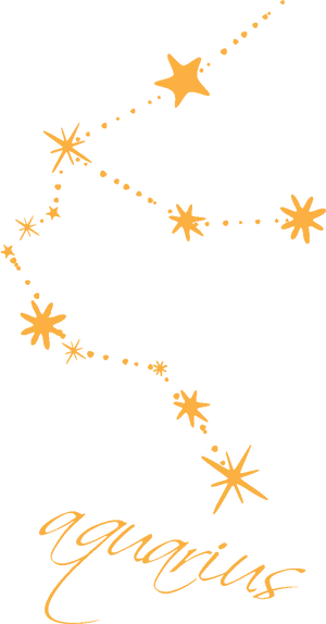 Aquarius Zodiac Constellation Art PNG