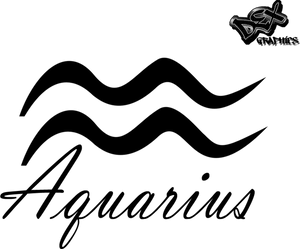 Aquarius Zodiac Sign Artwork PNG