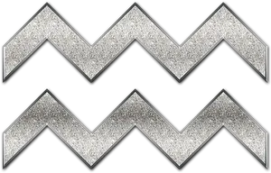 Aquarius Zodiac Symbol Glitter PNG