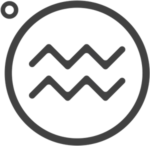 Aquarius Zodiac Symbol Icon