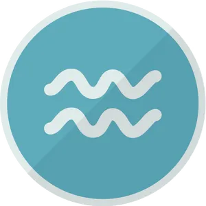 Aquarius Zodiac Symbol Icon