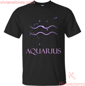 Aquarius Zodiac T Shirt Design