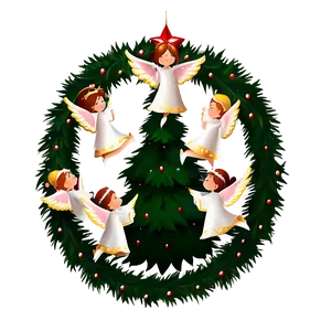 Arbol De Navidad With Angels PNG 06122024 PNG