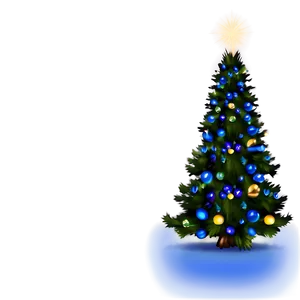 Arbol De Navidad With Blue Lights PNG 06122024 PNG