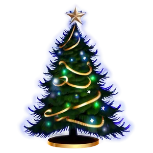 Arbol De Navidad With Blue Lights PNG 06122024