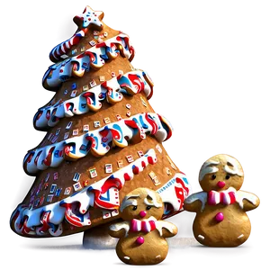 Arbol De Navidad With Gingerbread Decor PNG Afw