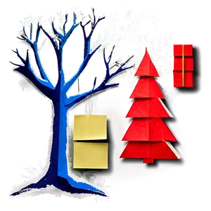 Arbol De Navidad With Paper Crafts PNG Plq PNG