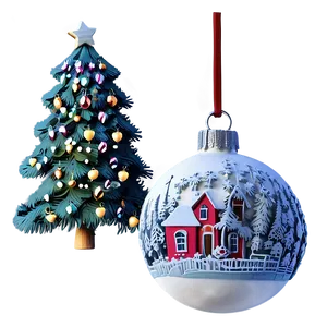 Arbol De Navidad With Wooden Ornaments PNG 23