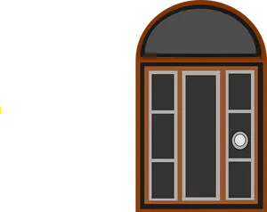 Arched Top Door Illustration PNG image