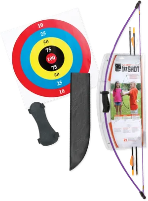 Archery Equipmentand Target PNG image