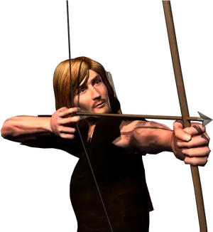 Archery Stance3 D Model PNG image