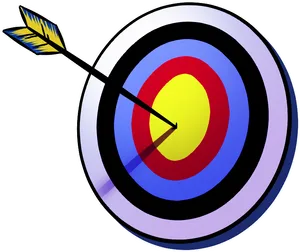 Archery Targetwith Arrow Hit PNG