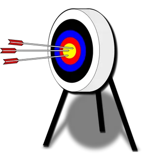 Archery Targetwith Arrows
