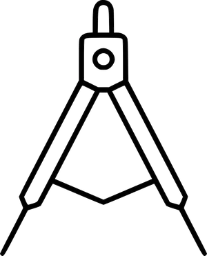 Architects Drafting Compass Outline PNG image